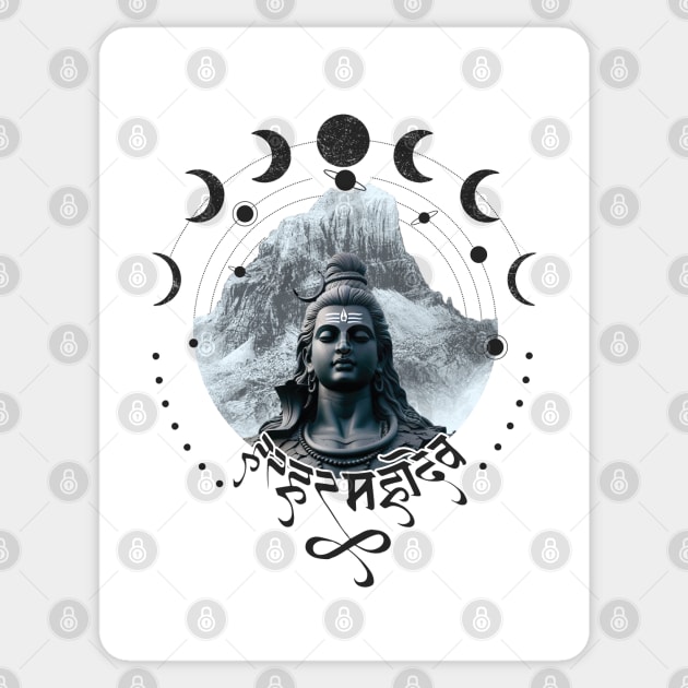 Har Har Mahadev - Sanatan Dharma Yoga Men T-shirt Sticker by PixelGrafiks